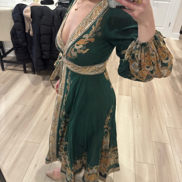Zimmermann Green and Gold Maxi Dress - Picture 6 of 7